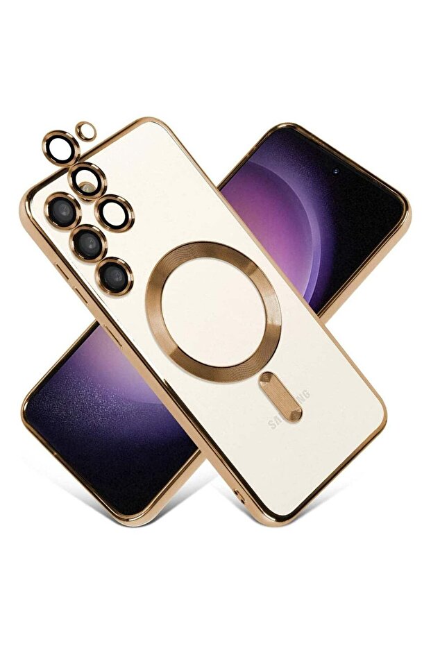Magnetic Clear Case for Samsung Galaxy S23 Plus with Camera Lens Protector Magsafe Compatible