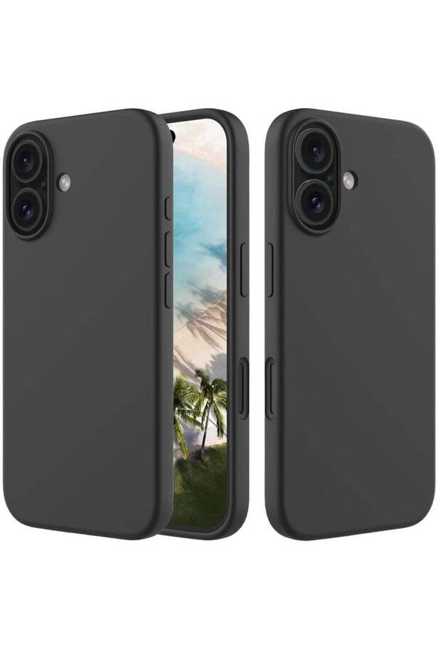 iPhone 16 Plus Slim Fit Matte Black TPU Case – Soft, Flexible, Shock-Resistant Silicone Back Cover