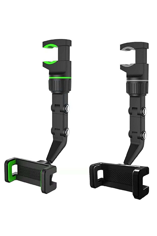 2PCS Rearview Mirror Phone Holder, 360 Rotatable Car Phone Holder Mount, Universal 50mm-100mm Multifunctional Rear View Mirror Phone Holder Cell Phone Cradles for Car/Back Seat/Kitchen (Blac