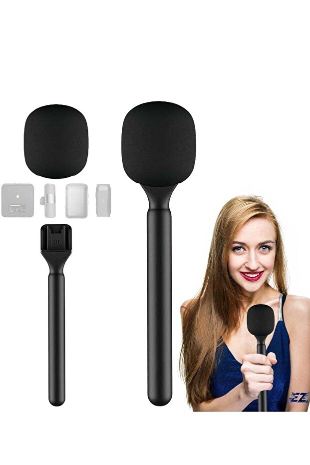 Universal Interview Handheld Adapter – Stand Holder Wireless Lavalier Microphone Mount