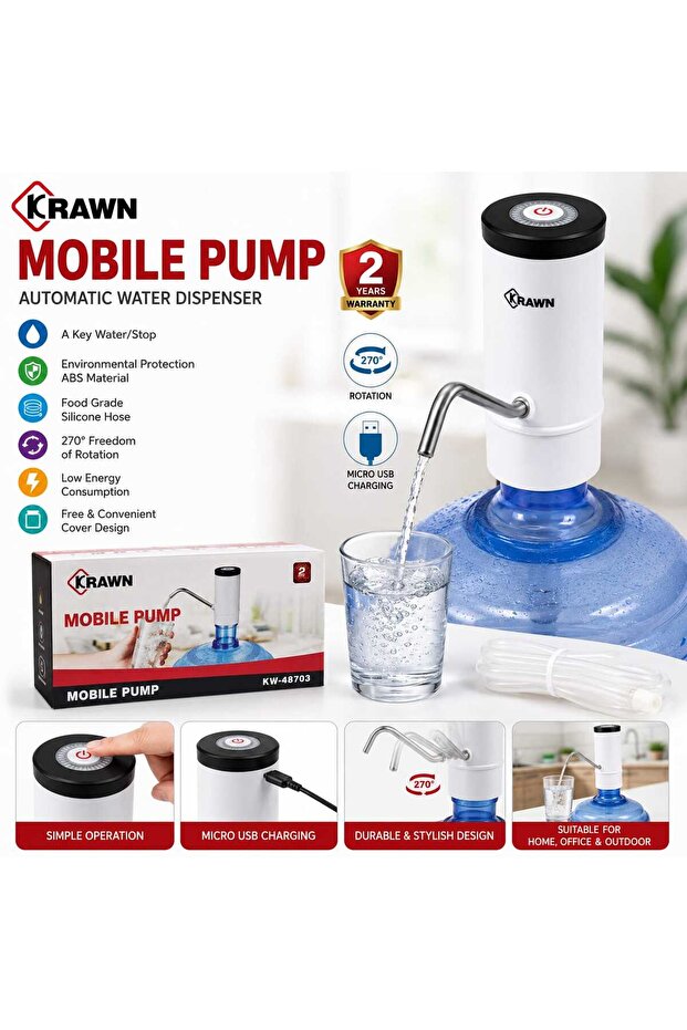 مضخة متنقلة كراون طراز KW-48703