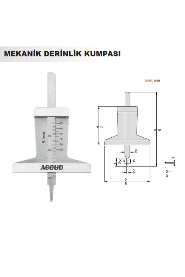 Mechanical Depth Gauge 0-30mm