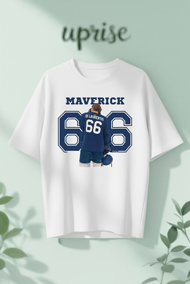 تي شيرت Off Campus Maverick 66 مطبوع من القطن بمقاس كبير