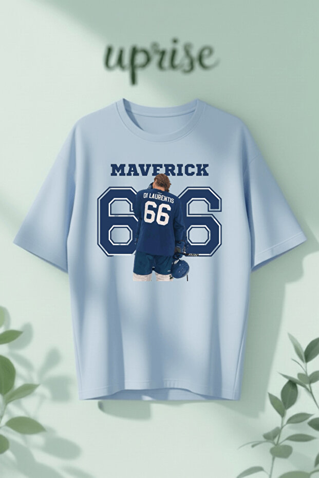 تي شيرت Off Campus Maverick 66 مطبوع من القطن بمقاس كبير