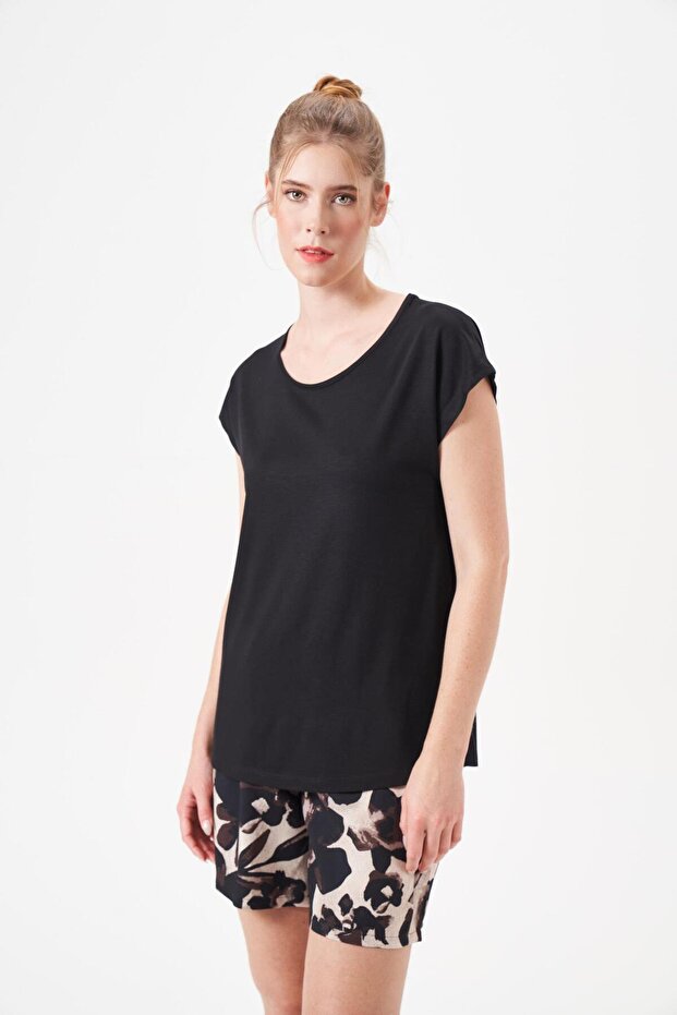 Women's Black Pajama Set 29151