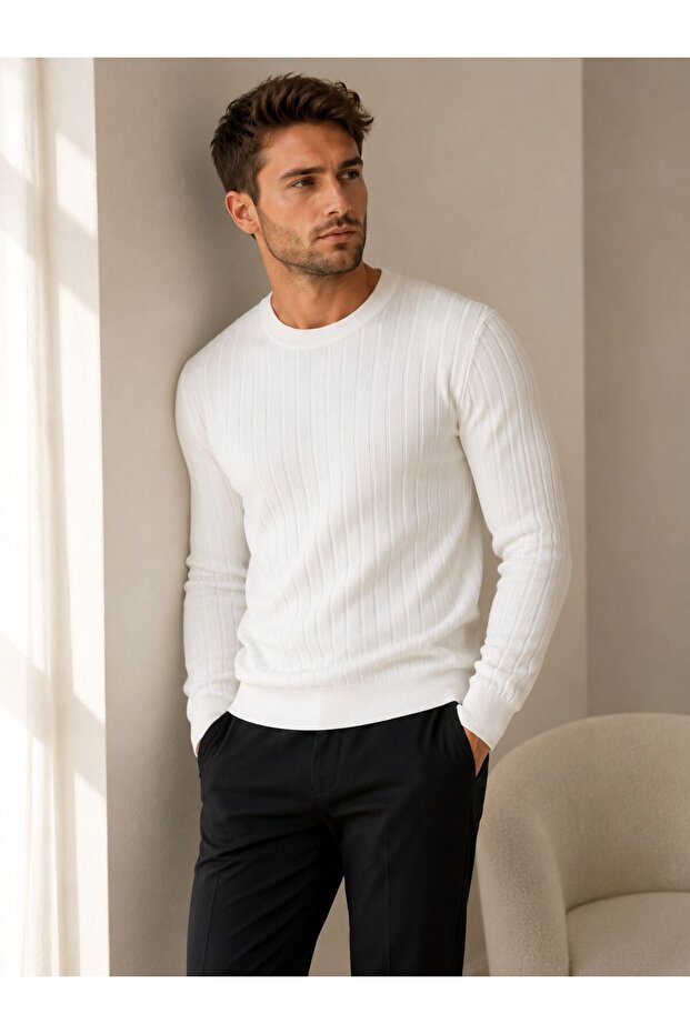 Premium Circular Neck Terry Knit Sweater