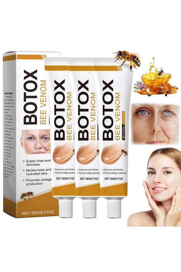 3Pcs Bee Venom Cream Wrinkle Removal & Firming
