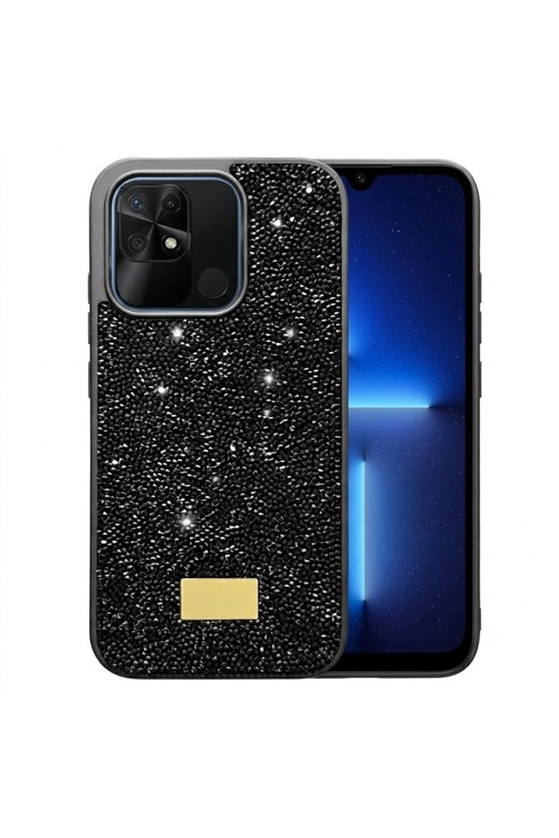 Xiaomi Redmi 10C Case Silicone Edged Stony Shiny Lux Diamond Cover