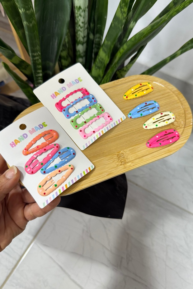 Girl's Polka Dot Colorful Snap Hair Clip