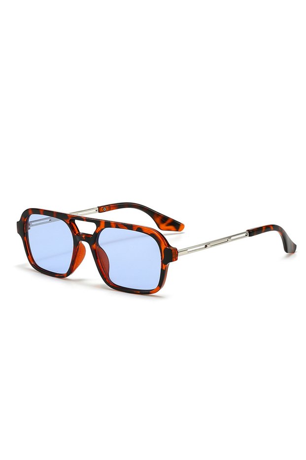 MULTI 3 Vintage Metal Frame Sunglasses For Women Men Square Black Rectangle Cool Sunglasses Polygon