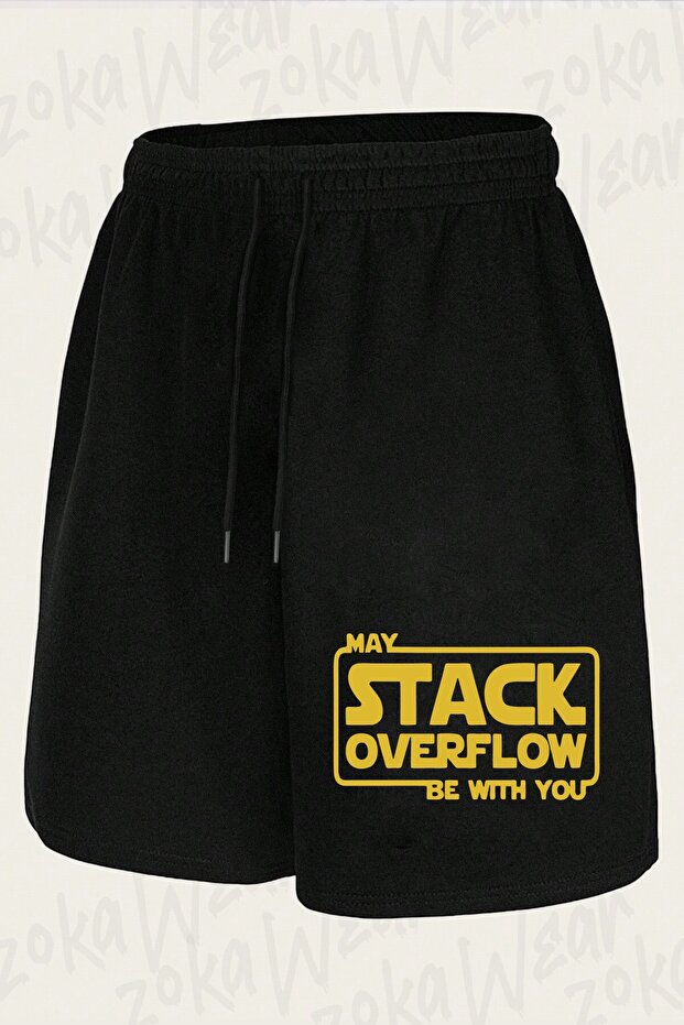 شورت مطبوع بتصميم Stack Overflow Developer للجنسين