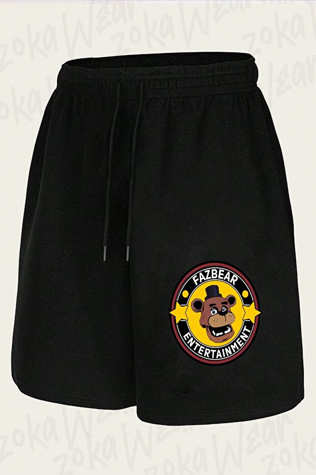 Unisex Fnaf Five Nights V5 Design Printed Shorts