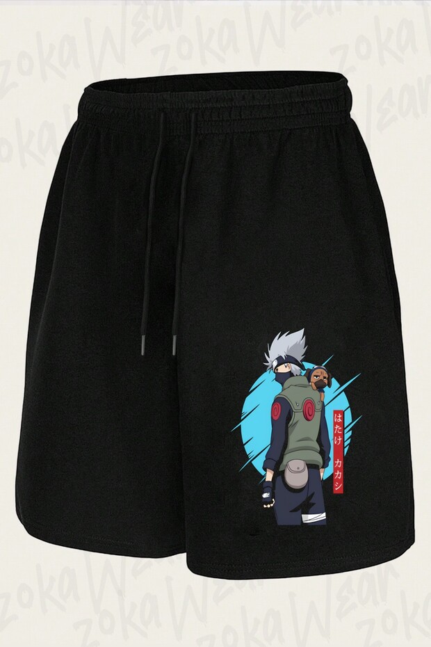 Unisex Naruto Kakashi Hatake Snow Design Printed Shorts