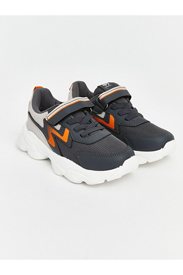 Lcw Steps Anthracite Mesh Detailed Boys' Sports Shoes