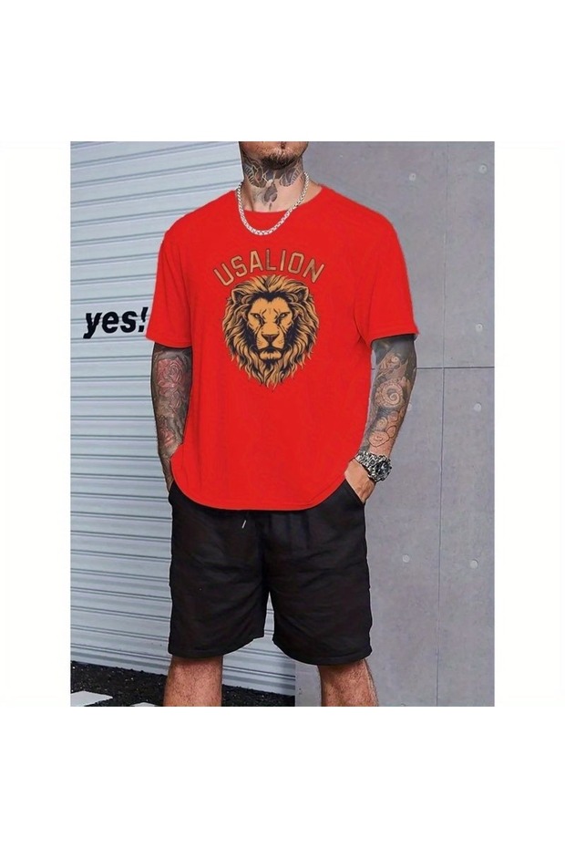 Summer Collection New Arrival T-Shirt & Shorts Set Printed Pattern Lightweight & Cool Fabric for All-Day Comfort