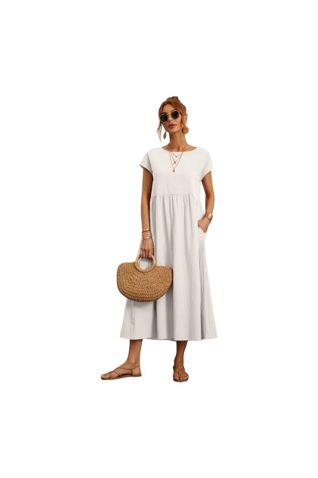 Women's Elegant Midi Dress – Effortless & Chic