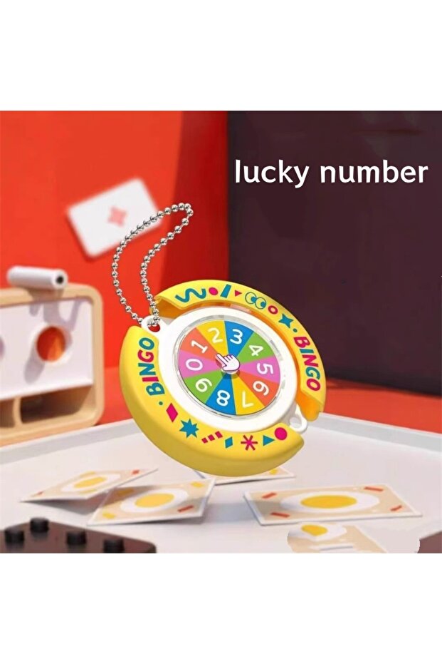 D Lucky Spin Wheel Keychain Rotating Decision Toy Portable Anti-Anxiety Desktop Decor Relax Choice .