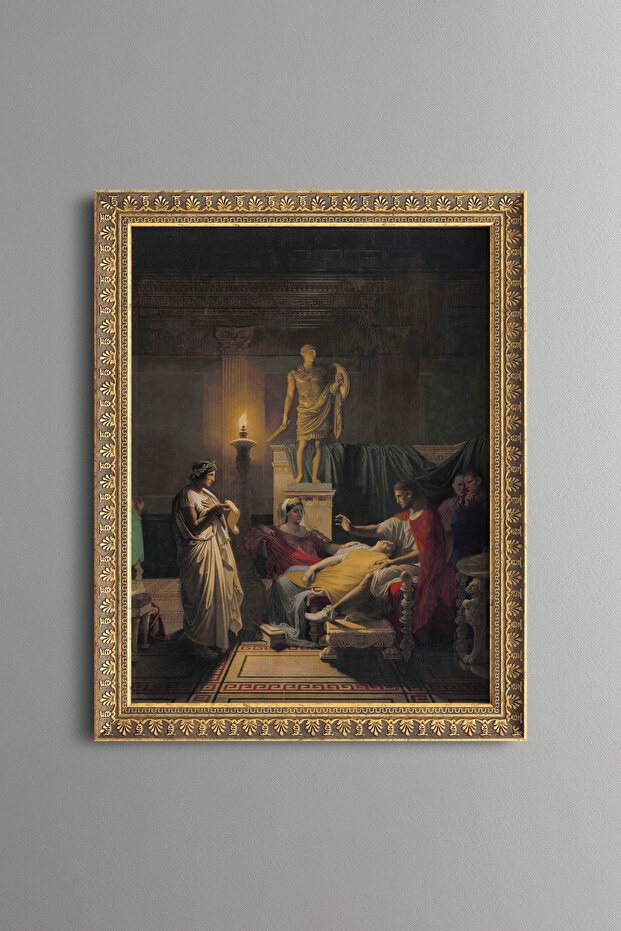 Reading from Virgil's Aeneid - Vintage Patterned Painting - Fine Model
