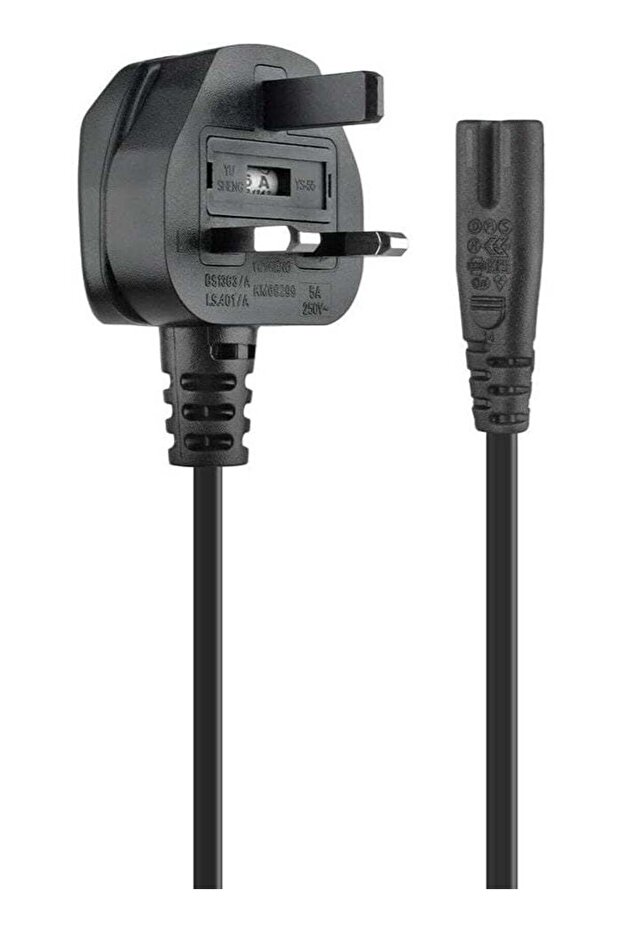 Power Cable UK 3PIN Plug to C7 Figure 8 Cable 5 Meter Standard