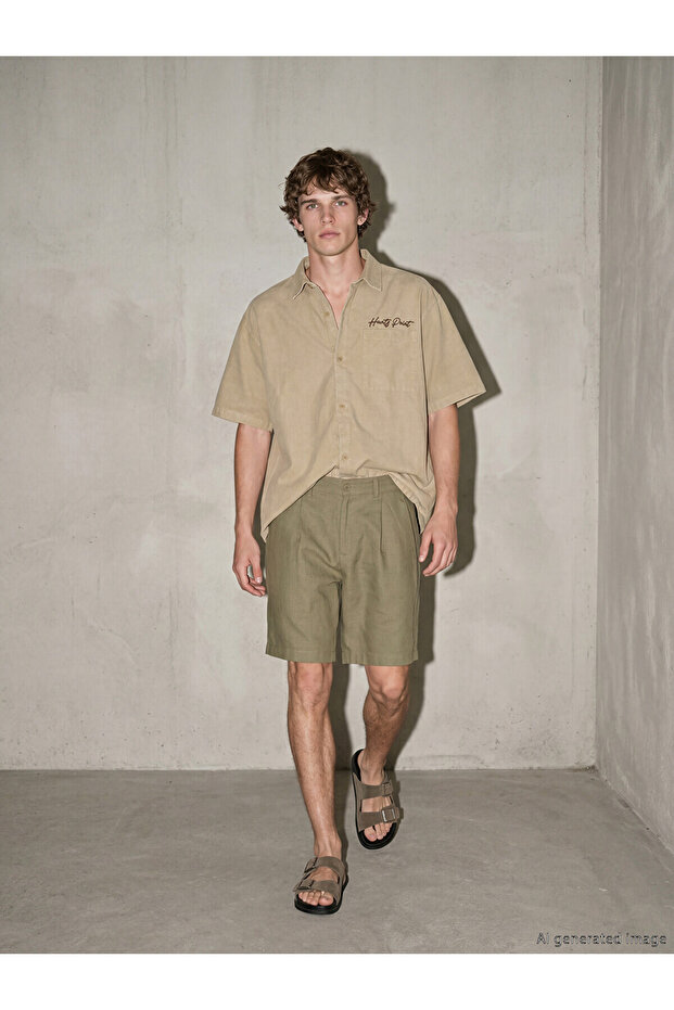 Lcw Vision Khaki Regular Fit Men's Shorts