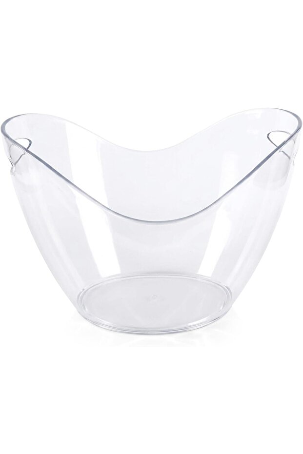 Clear Ice Bucket 8L Large Acrylic Beverage Tub Party Cooler with Handles