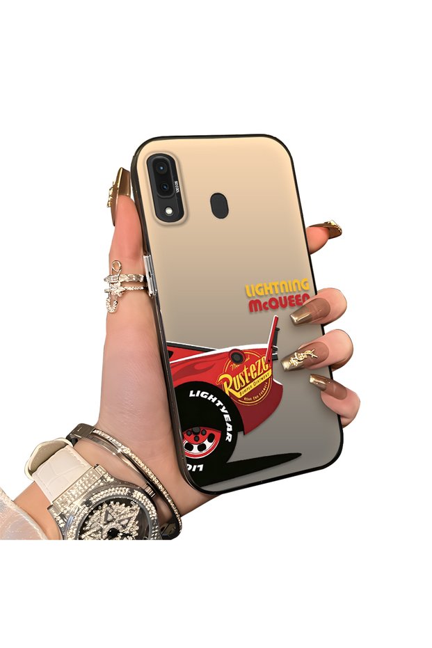 Samsung Galaxy A30/A20 Compatible Hard Acrylic Back Silicone Edge Lens Protection Case