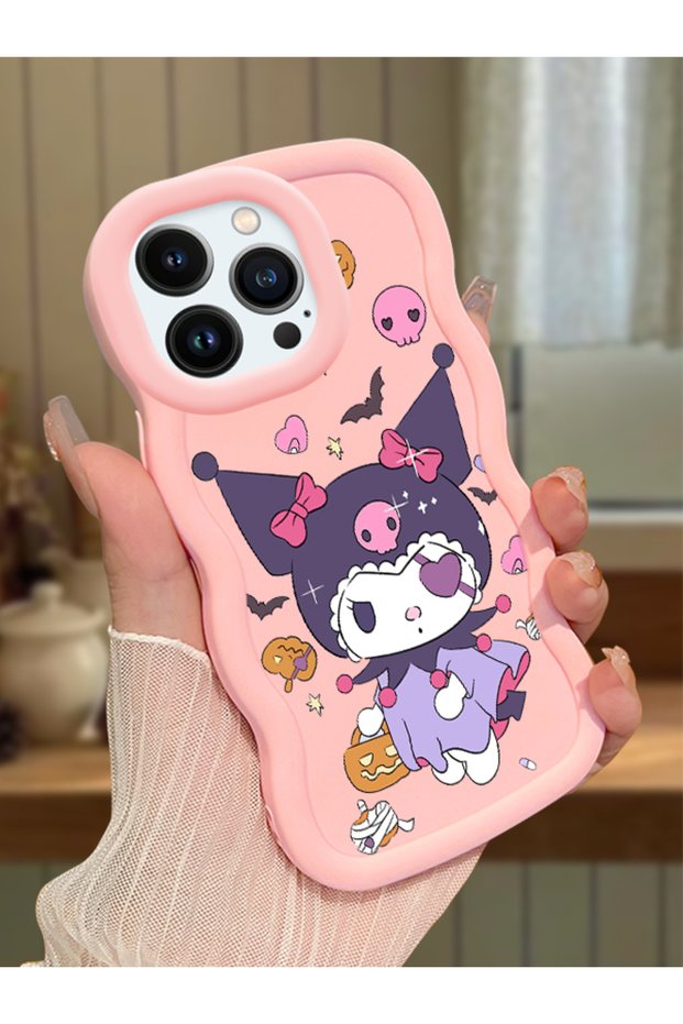 iPhone 13 Pro Max Compatible Case Camera Protector Pink Silicone Couple Phone Case Cartoon Pattern
