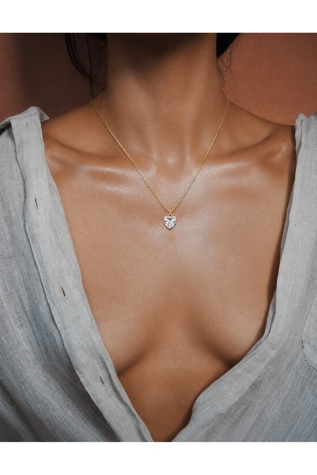 Zircon Stone Steel Necklace | Anti-Tarnish - Popupstore