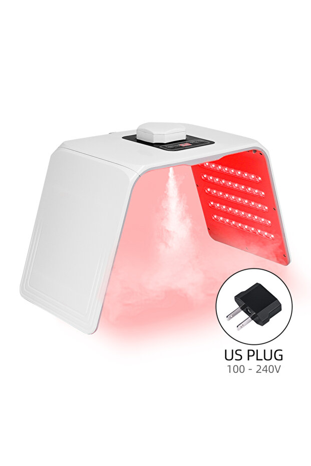 US PLUG (100-110V) 7 Colors LED Photon Machine With Nano Spray Beauty Salon Home Use Face Body LED M