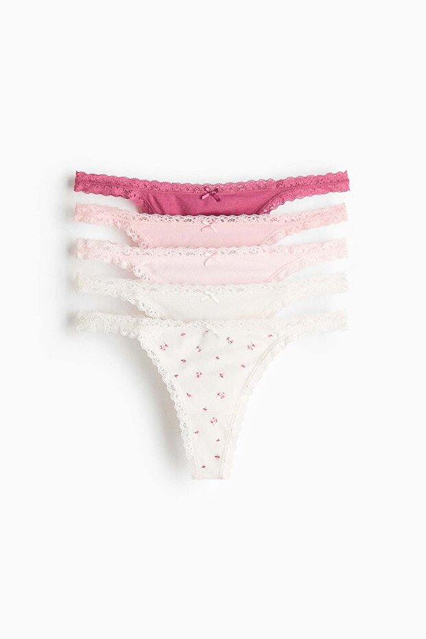 5-pack cotton tanga thong briefs