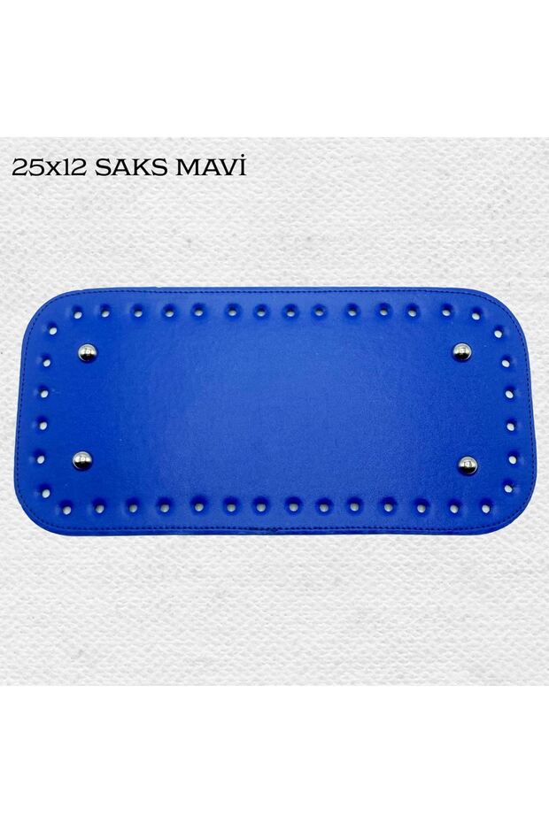 Stitched Rivet Bag Base 25X12 Cobalt Blue