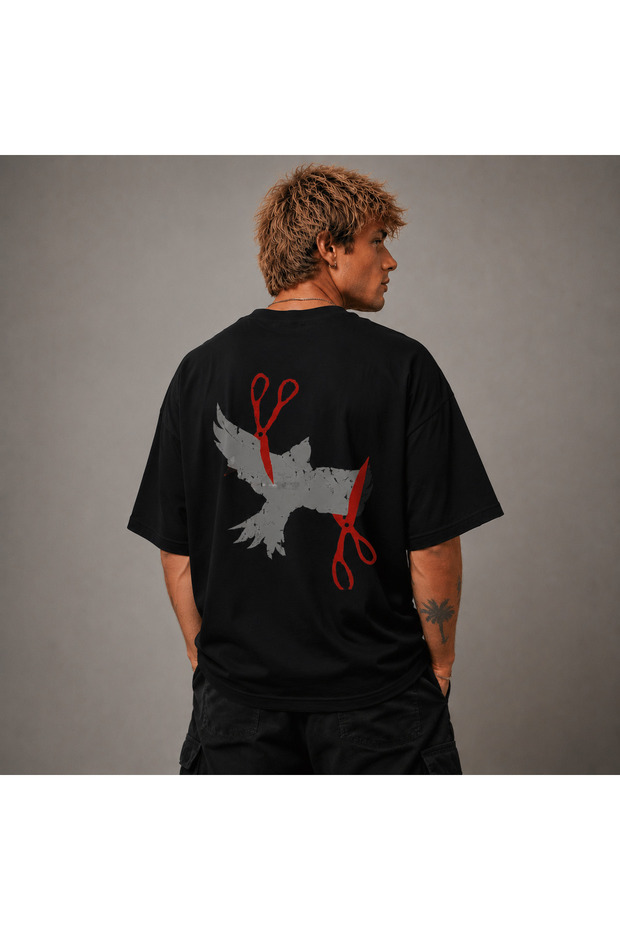 Palestine Peace Themed Dove Printed Oversize Unisex T-Shirt – Freedom and Hope Design