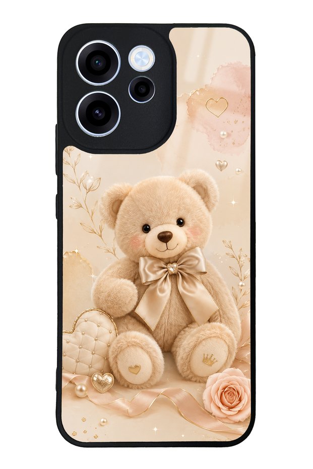 Oppo Reno 15F Pearl Teddy Design Glossy Phone Case