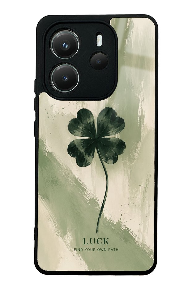 Xiaomi Redmi Note 14 4g Lucky Sage Clover Design Glossy Phone Case
