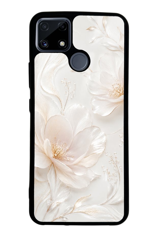 Realme C25 Ivory Pearl Blossom Design Glossy Phone Case