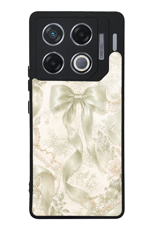 Infinix Gt 20 Pro Ivory Pearl Bow Design Glossy Phone Case