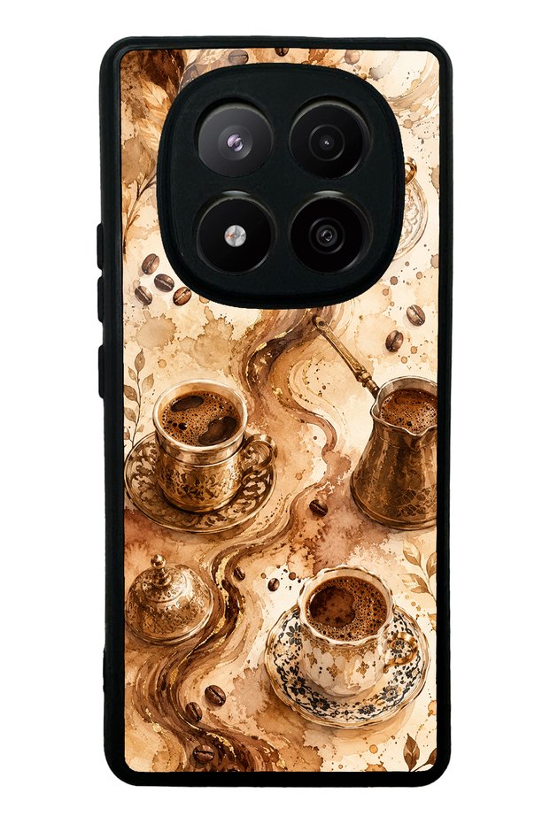 Xiaomi Redmi Note 14 Pro Plus Golden Mocha Flow Design Glossy Phone Case