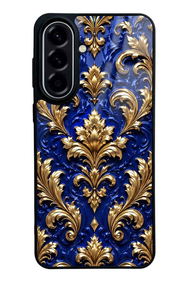 Samsung A57 Royal Sapphire Baroque Design Glossy Phone Case