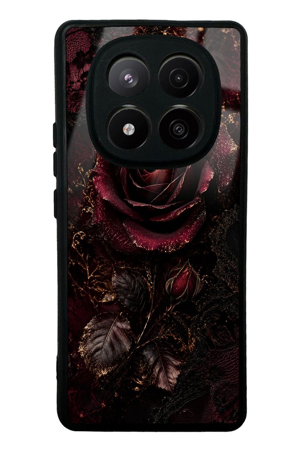 Xiaomi Redmi Note 14 Pro Plus Midnight Velvet Rose Design Glossy Phone Case