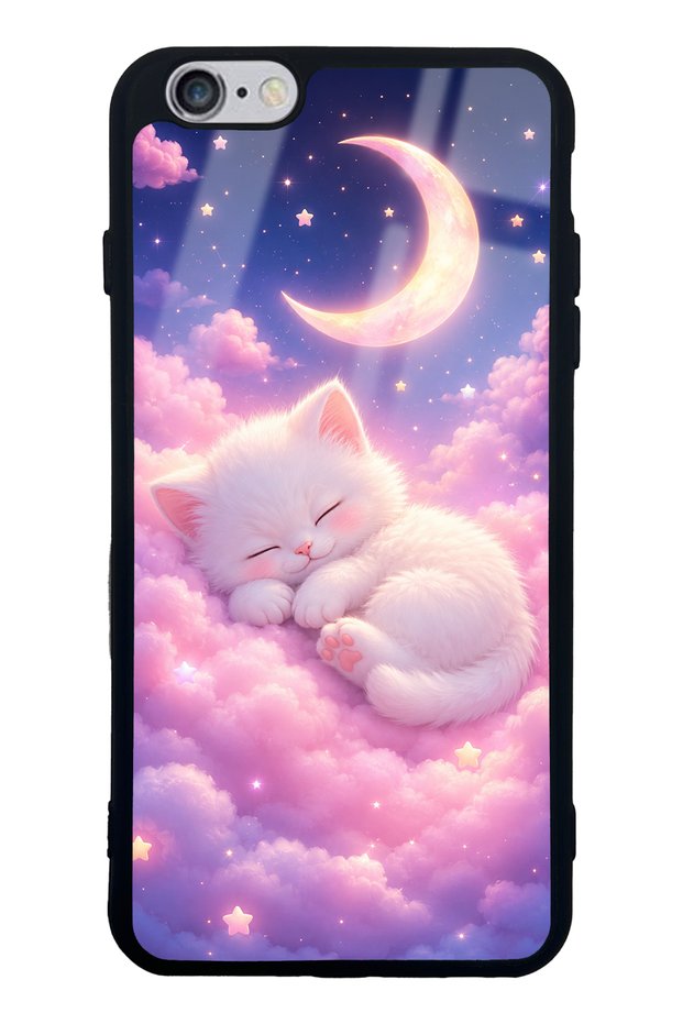 iPhone 6 Plus Moonlit Dream Kitten Design Glossy Phone Case