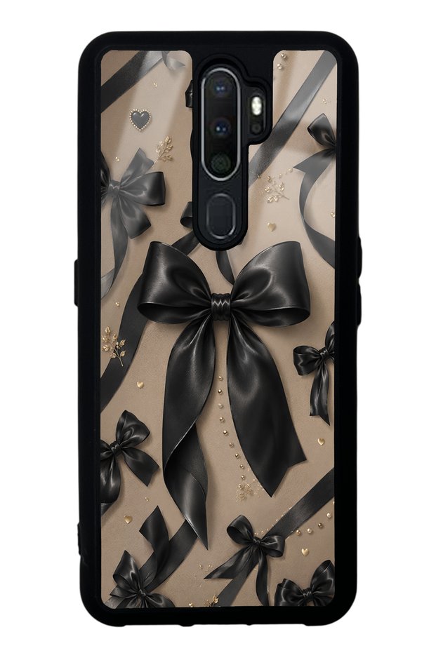 Oppo A5 2020 Glossy Phone Case with Midnight Bow Design