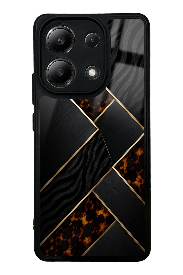 Xiaomi Redmi Note 13 4g Black Mosaic Design Glossy Phone Case