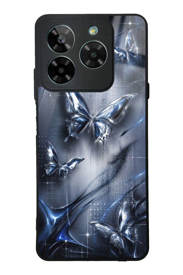 Gm Era 50 Midnight Chrome Butterfly Design Glossy Phone Case