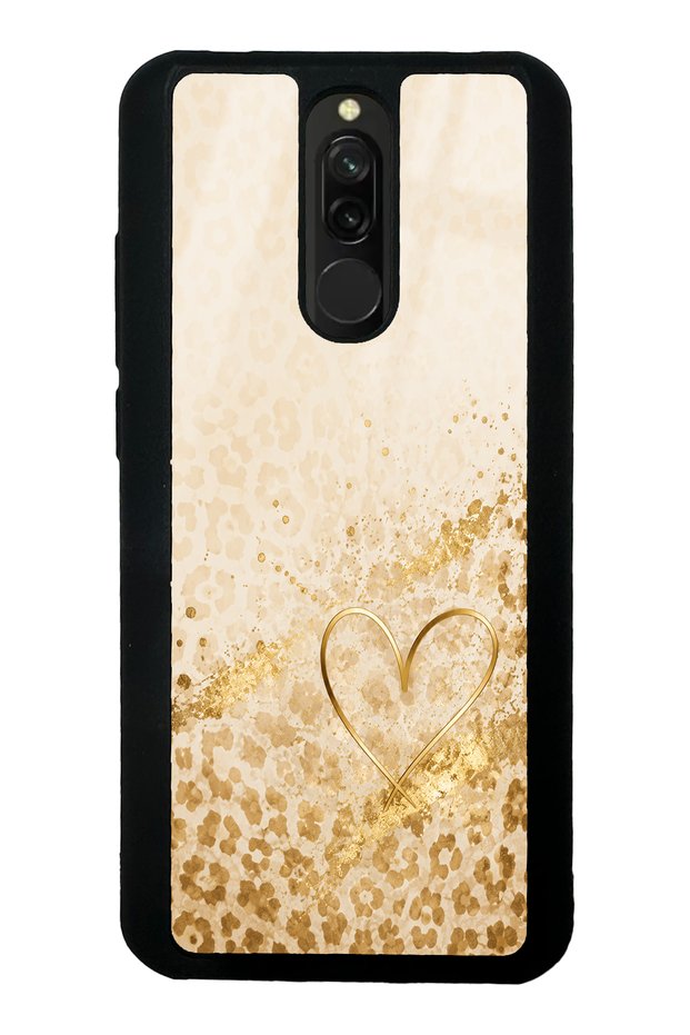 Xiaomi Redmi 8 Golden Heart Glow Design Glossy Phone Case