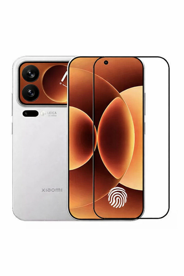 واقي شاشة زجاجي صلب ثلاثي الأبعاد متوافق مع هاتف Xiaomi 17 Pro Max (يتم التخليص من بصمة الإصبع)