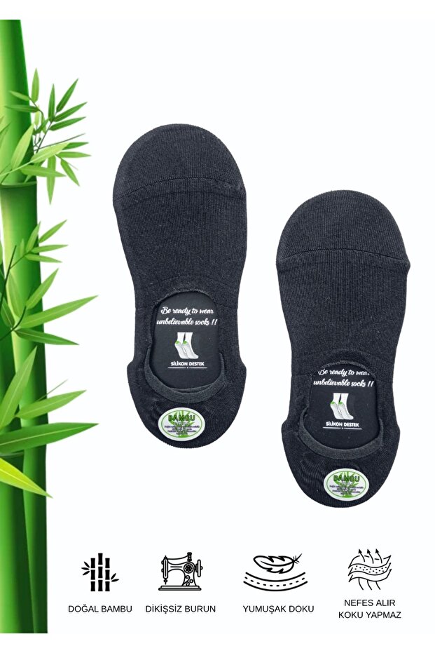 6 Çift Kadın Çorap Bambu Babet