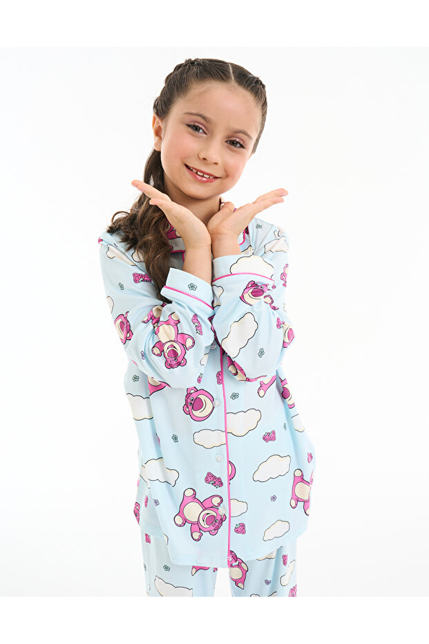 NAY LD LIC SWEET SKY LOTSO CLASSIC PJ SET-LDPJSSCLJS10:MIDBLUE:9-10YEARS
