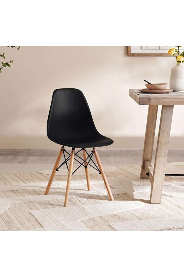 HITS DINING CHAIR - BLACK NATURAL