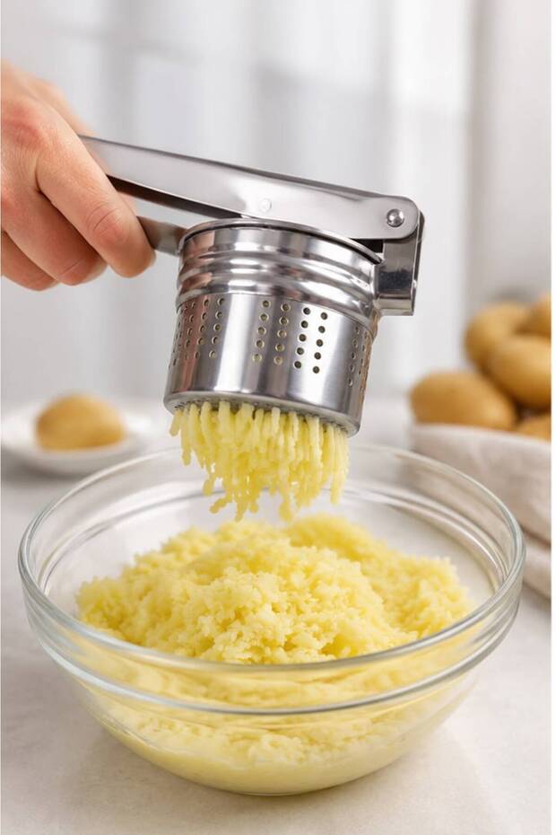 Stainless Steel Potato Masher – Smooth and Delicious Purees