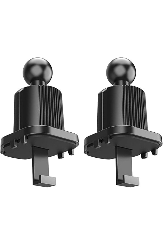 Car Phone Holder Air Vent Clips, 17mm Ball Joint, Universal Mount Bracket, 2-Pack, Black